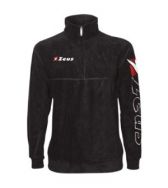 Zeusport, Felpa pile mezza zip Nero - Free Time 