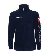 Zeusport, Felpa pile mezza zip Blu - Free Time 