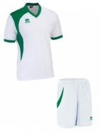 Errea, Set Neath shirt+ short bianco/verde - Voetbaltenues