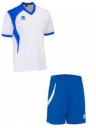 Errea, Set Neath shirt+ short bianco-royal - Voetbaltenues