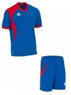 Errea, Set Neath shirt+ short royal/rosso - Voetbaltenues