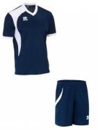 Errea, Set Neath shirt+ short blu/bianco - Voetbaltenues