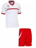 Errea, set Derby shirt+ Neath short bianco/rosso - Voetbaltenues