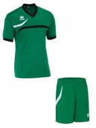 Errea, set Derby shirt+ Neath short verde/nero - Voetbaltenues