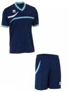 Errea, set Derby shirt+ Neath short blu/sky - Voetbaltenues