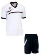 Errea, set Derby shirt+ Neath short bianco/nero - Voetbaltenues