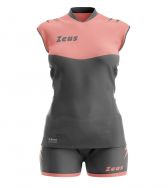 Zeusport, Kit Sara Grigio Scuro-Rosa Corallo - Volleybal