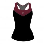 Givova, FIT06 CANOTTA DONNA STAMPA Nero/ciliegia - Fitnesskleding