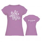 Givova, MAC08 T-SHIRT LADY FLORAL Viola - Fitnesskleding