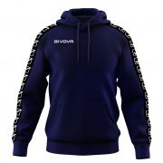 Givova, BA014-ZIP FELPA FULL ZIP CON CAPPUCCIO TERRY BAND 0004 - STREETWEAR