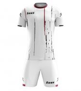 Zeusport, Kit Bolt White Granata/nero - Voetbaltenues