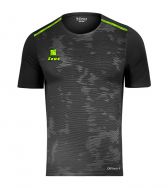 Zeusport, T-shirt Knit Nero-giallofluo - Trainingskleding