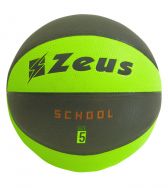 Zeusport, Pallone Basket School Nero/verdefluo - Basketbal