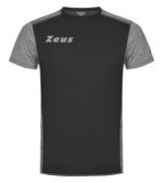Zeusport T-shirt Click Nero-grigio melange